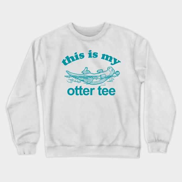 otter tee Crewneck Sweatshirt by toddgoldmanart